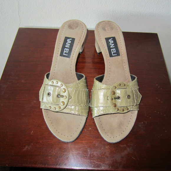 Leather Vaneli Slide Sandals - Picture 1 of 4